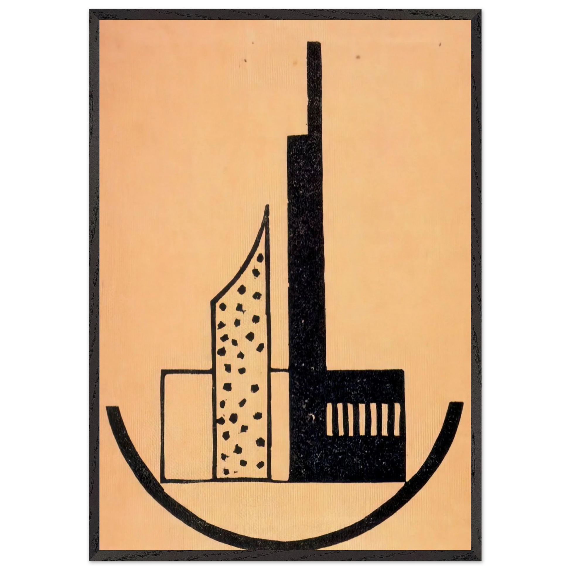 The storm - Laszlo Moholy-Nagy Framed Art Print – Black Wooden Frame - Default Title - -Framed Art Print