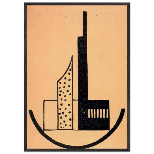 The storm - Laszlo Moholy-Nagy Framed Art Print – Black Wooden Frame - Default Title - -Framed Art Print