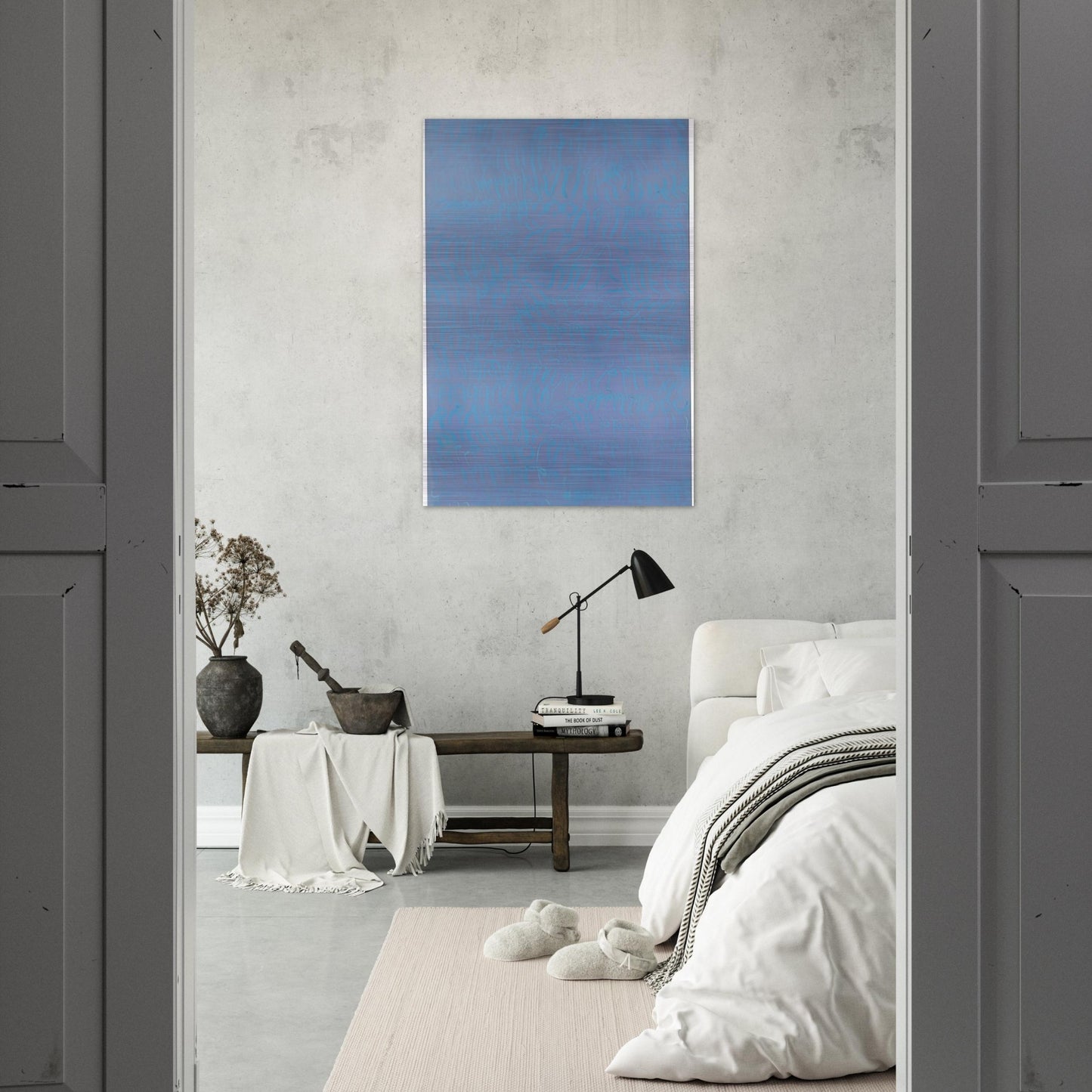 Azzurro turchese - 1964 - Carla Accardi Brushed Aluminum Print - 70x100 cm / 28x40 inches | Carla Accardi Aluminum Print | Carla Accardi Prints