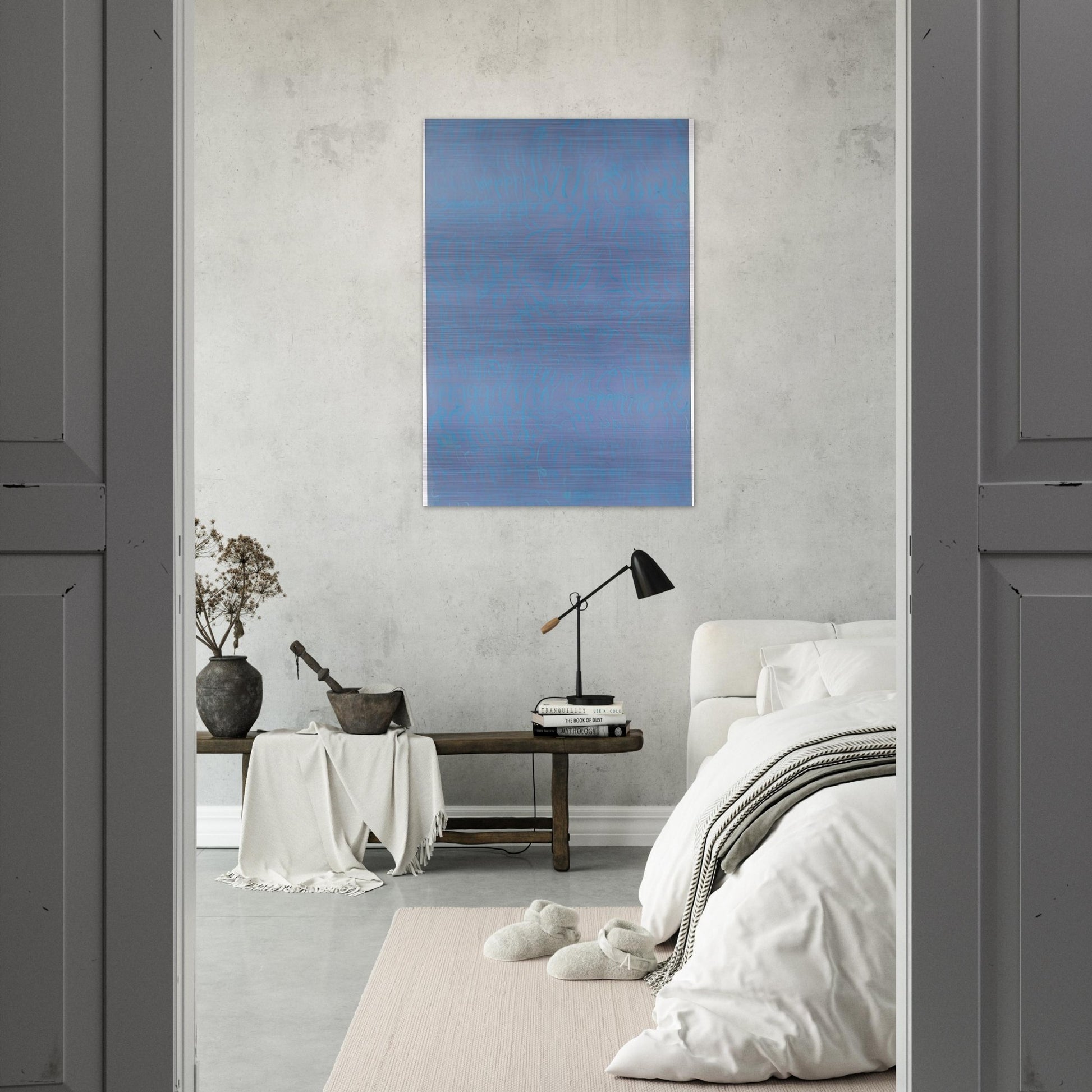 Azzurro turchese - 1964 - Carla Accardi Brushed Aluminum Print - 70x100 cm / 28x40 inches | Carla Accardi Aluminum Print | Carla Accardi Prints