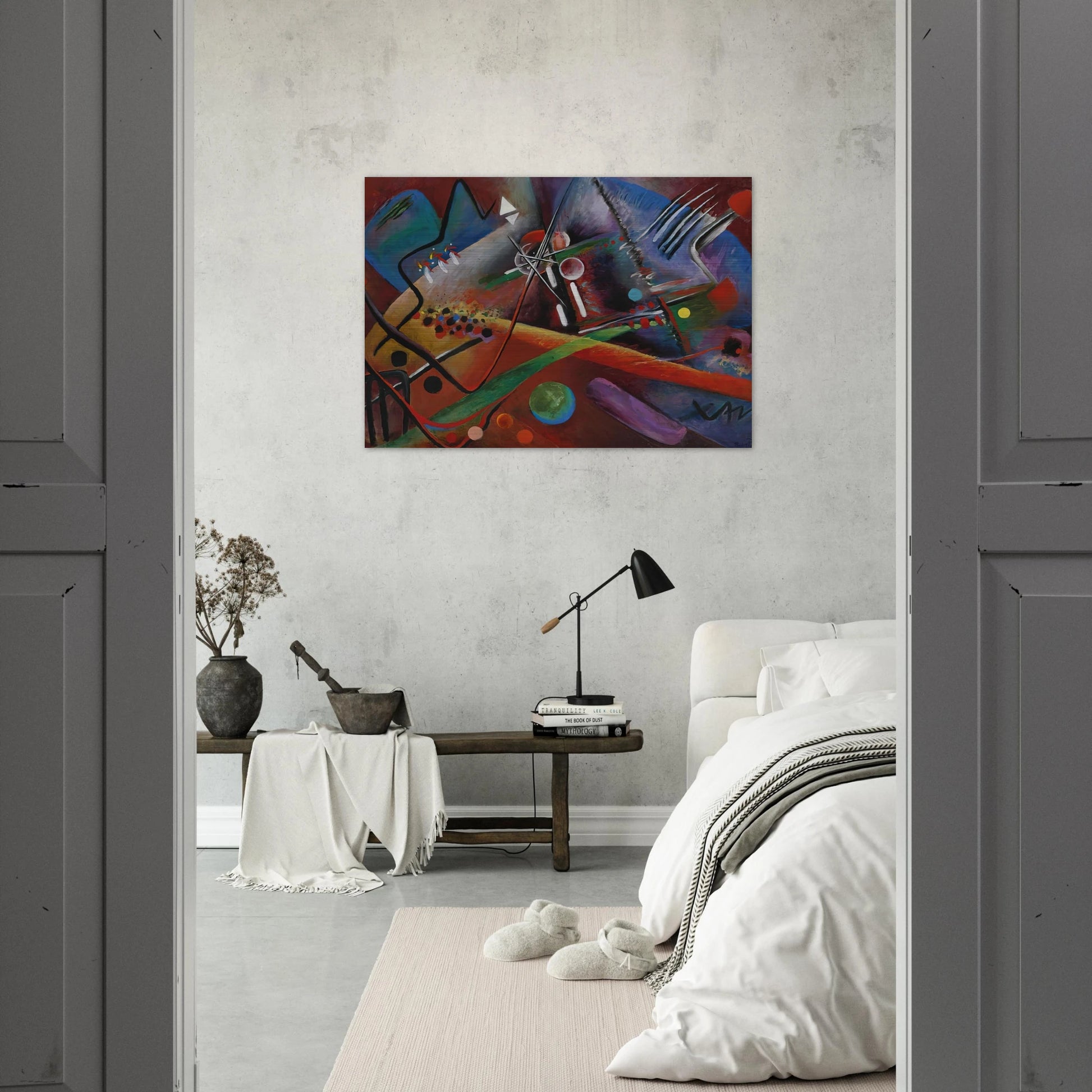 CON ROSO 1918 - Rudolf Bauer Brushed Aluminum Print - 70x100 cm / 28x40 inches | Rudolf Bauer Aluminum Print | Rudolf Bauer Prints