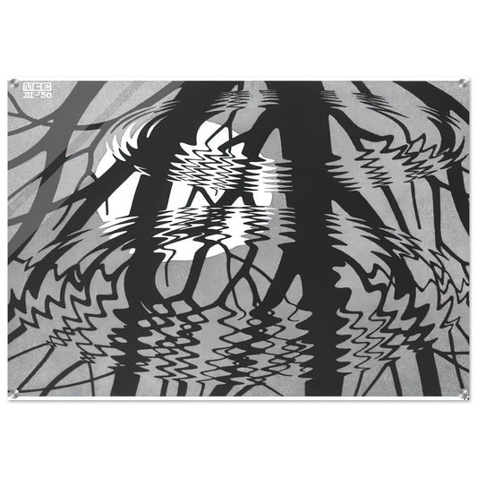 RIPPLED SURFACE - MC Escher Acrylic Print - 70x100 cm / 28x40″ inches | Maurits Cornelis Escher Prints