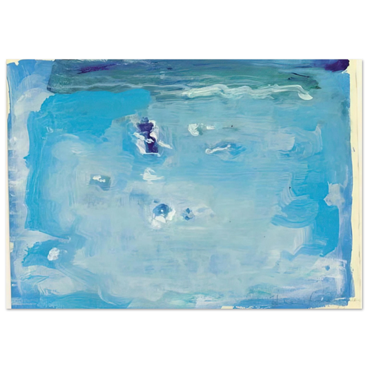Helen Frankenthaler - Untitled - Color Field Painting, Lyrical Abstraction Wall art - 13x18 cm / 5x7 inches - Fine Art Poster - -