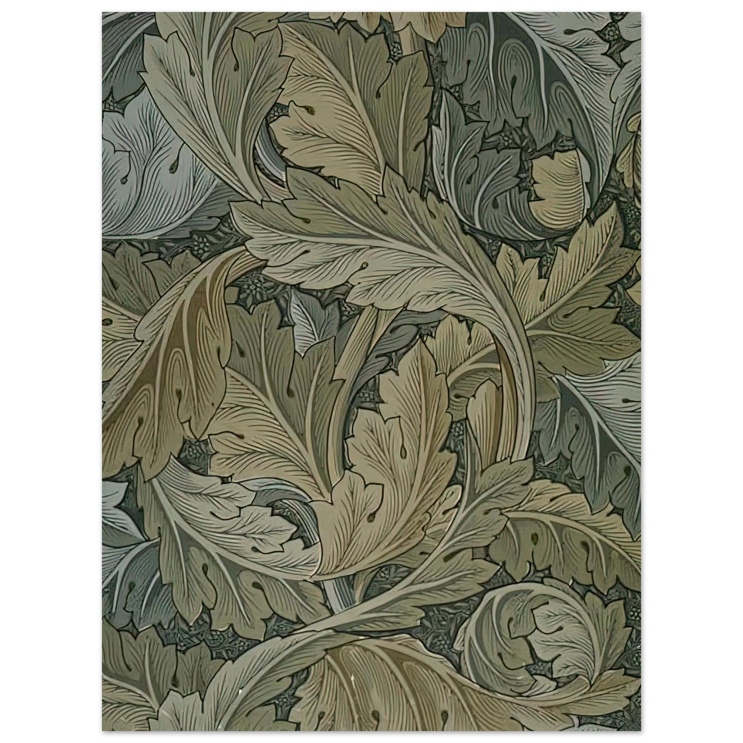 William Morris - ACANTHUS WALLPAPER 1875 Fine Art Poster - 13x18 cm / 5x7 inches