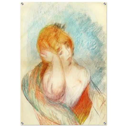 Seated Woman - Pierre-Auguste Renoir Acrylic Print - 70x100 cm / 28x40″ inches | Pierre-Auguste Renoir Wall Art | Pierre-Auguste Renoir Prints