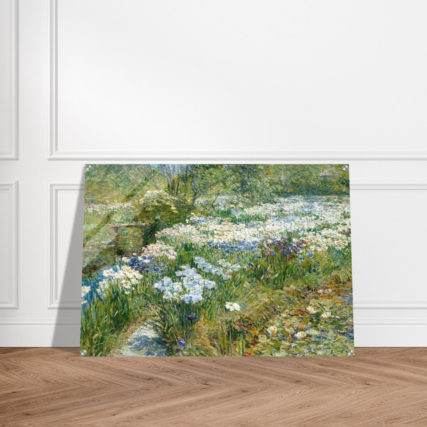 The Water Garden - Childe Hassam Acrylic Print - 70x100 cm / 28x40″ inches