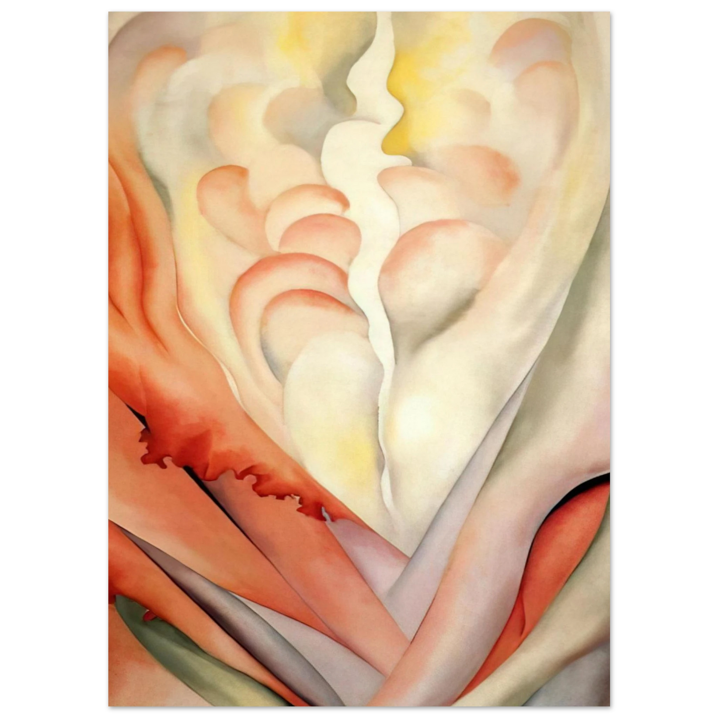 Georgia O'Keeffe - Flower Abstraction Fine Art Poster - 75x100 cm / 30x40 inches
