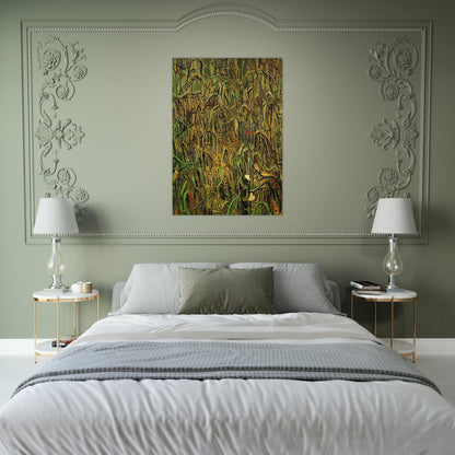 Ears of Wheat - Vincent van Gogh Brushed Aluminum Print - 70x100 cm / 28x40 inches | Vincent van Gogh Aluminum Print | Vincent van Gogh Prints