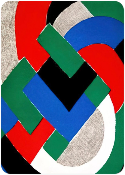 COMPOSITION WITH GREEN AND BLUE By Sonia Delaunay Pack of 10 Post Cards | Sonia Delaunay Post Cards | A6 (10.5 x 14.8 cm) - 4.1 x 5.8 inches