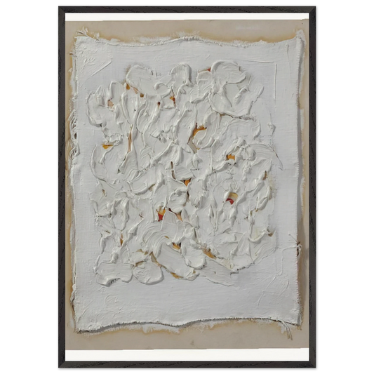 Untitled - Minimalism N5 - Robert Ryman Framed Art Print – Black Wooden Frame - Default Title - -Framed Art Print