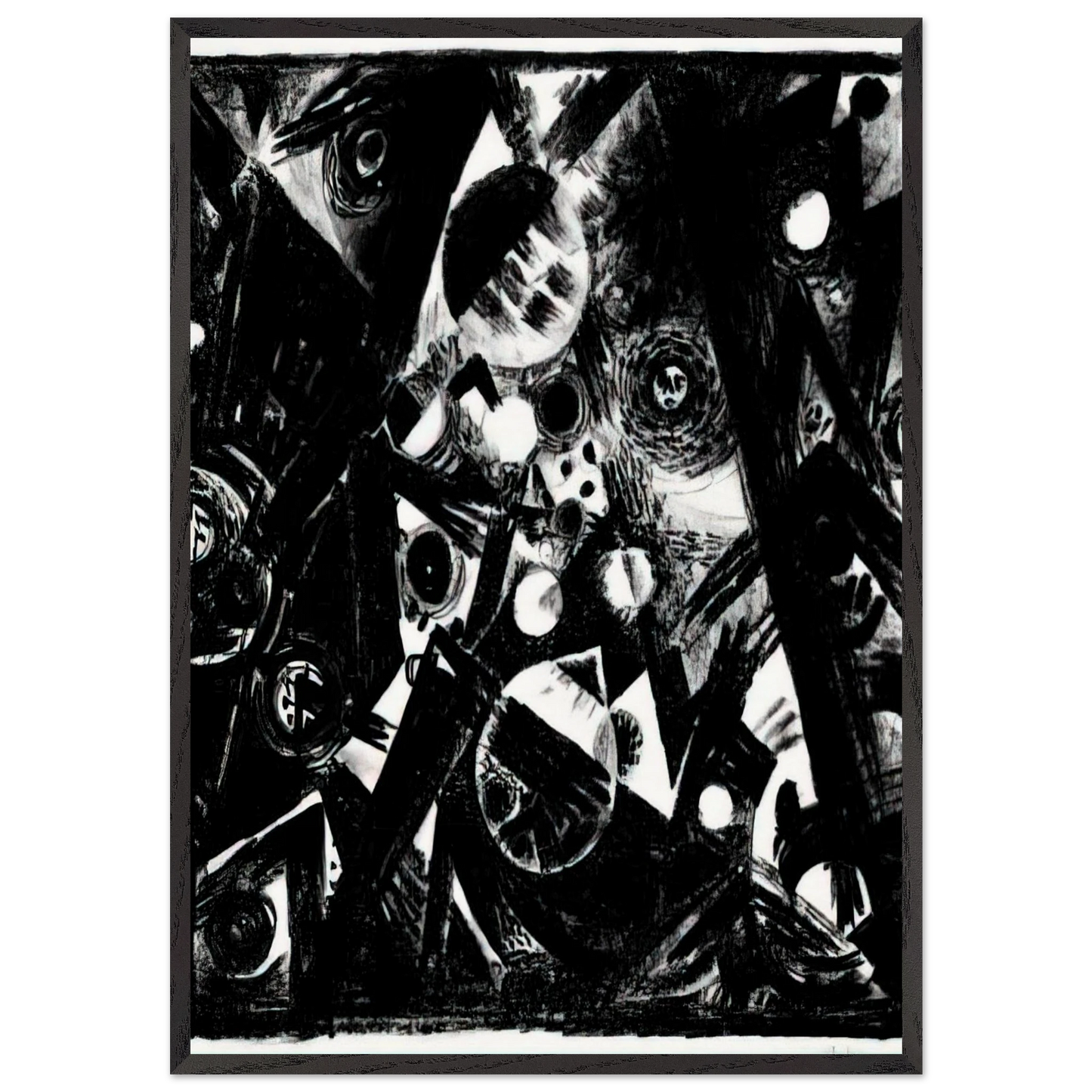 Komposition - 1919 - Johannes Itten Framed Art Print – Black Wooden Frame - Default Title - -Framed Art Print