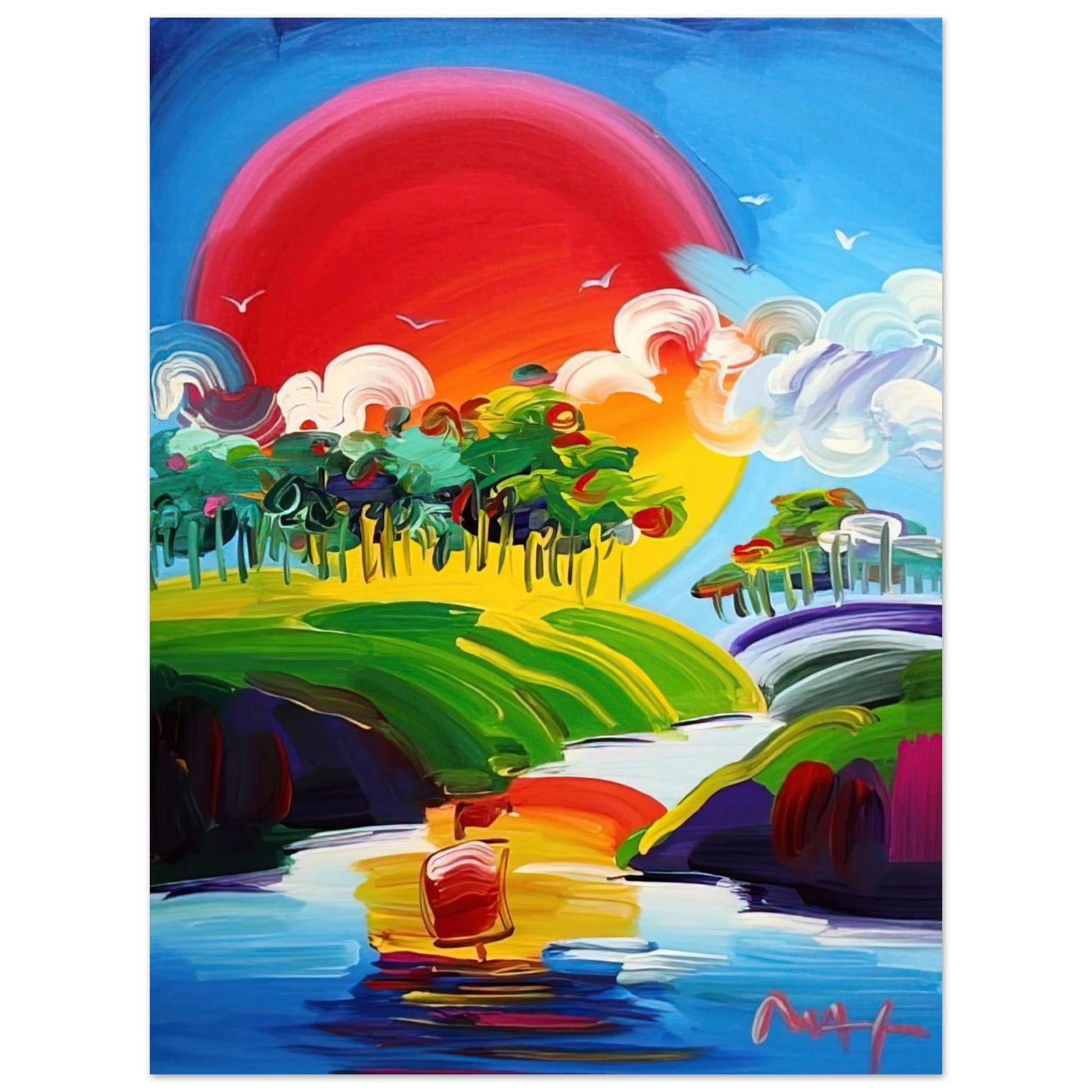 Peter Max - WITHOUT BORDERS 2011 Fine Art Poster - Default Title