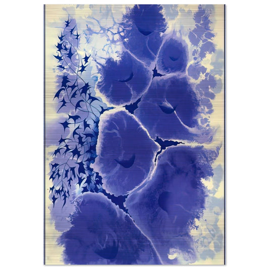 Mauve Floral - Eyvind Earle Brushed Aluminum Print - 70x100 cm / 28x40 inches | Eyvind Earle Aluminum Print | Eyvind Earle Prints