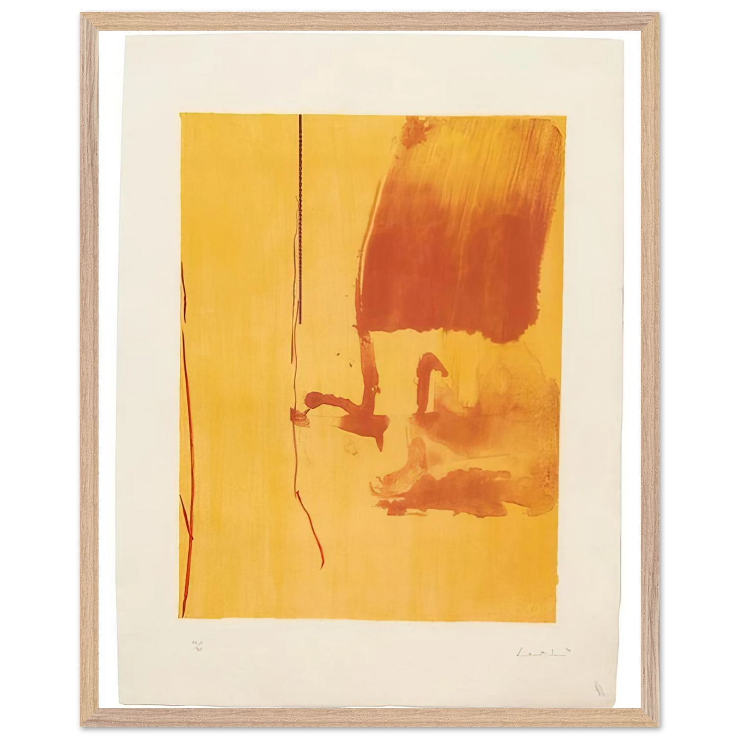 Helen Frankenthaler - Harvest - 1976 Wall art - 30x40 cm / 12x16 inches - Premium Wooden Framed Poster With Fine Art Paper - Wood frame