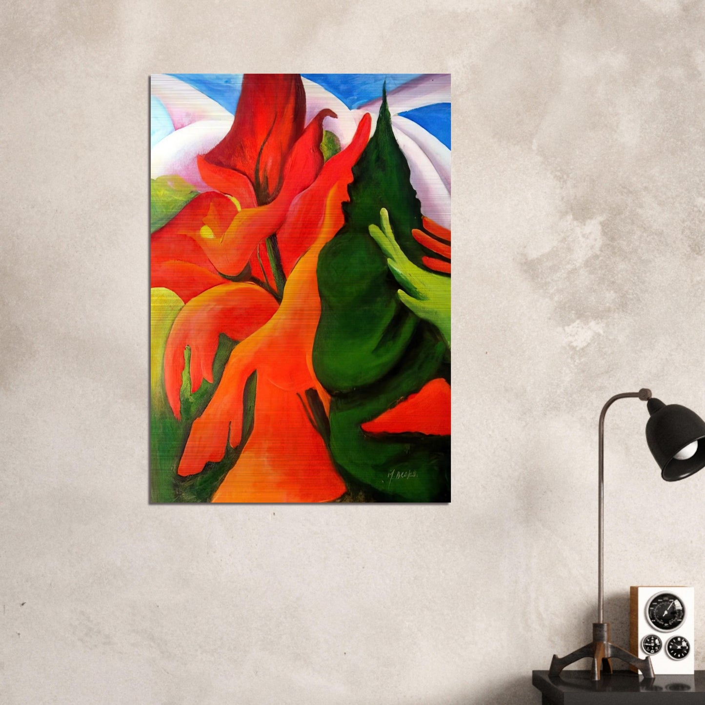 Melting Volcano - Georgia O'Keeffe Brushed Aluminum Print - 70x100 cm / 28x40 inches | Georgia O'Keeffe Aluminum Print | Georgia O'Keeffe Prints