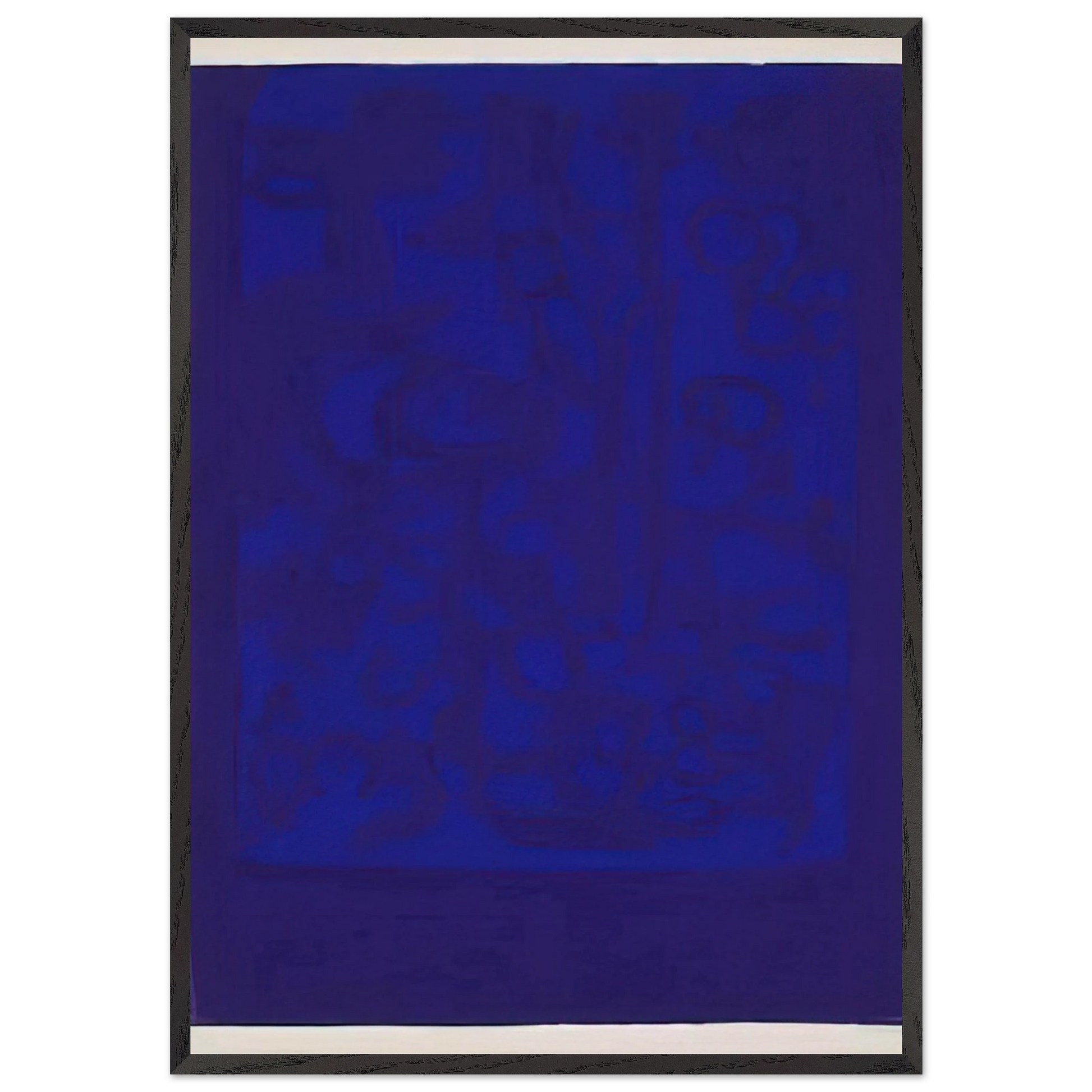 Blue Viola - 1962 - Carla Accardi Framed Art Print – Black Wooden Frame - Default Title - -Framed Art Print