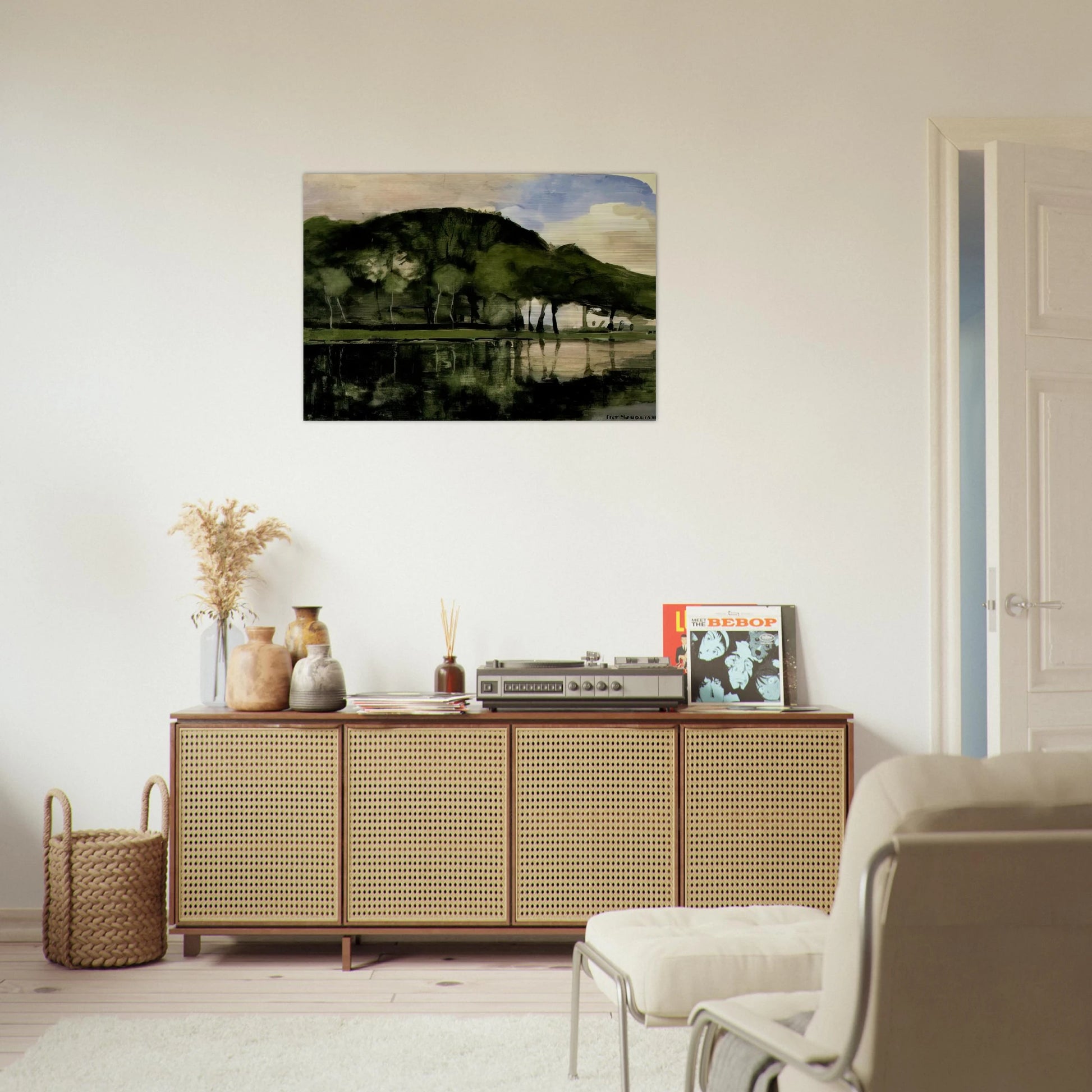 Along the Amstel - Piet Mondrian Brushed Aluminum Print - 70x100 cm / 28x40 inches | Piet Mondrian Aluminum Print | Piet Mondrian Prints