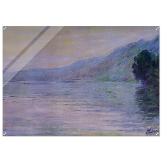 The Seine at Port-Villez, Blue Effect - claude monet Acrylic Print - 70x100 cm / 28x40″ inches | claude monet Wall Art | claude monet Prints