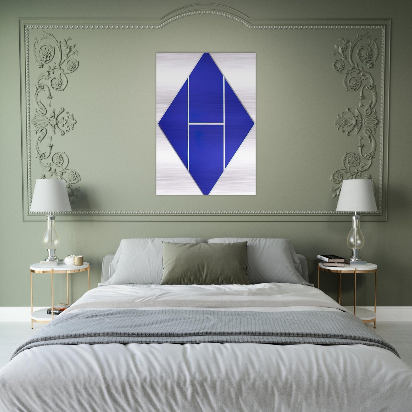 Cobalt - 1982 - Carmen Herrera Brushed Aluminum Print - 70x100 cm / 28x40 inches | Carmen Herrera Aluminum Print | Carmen Herrera Prints