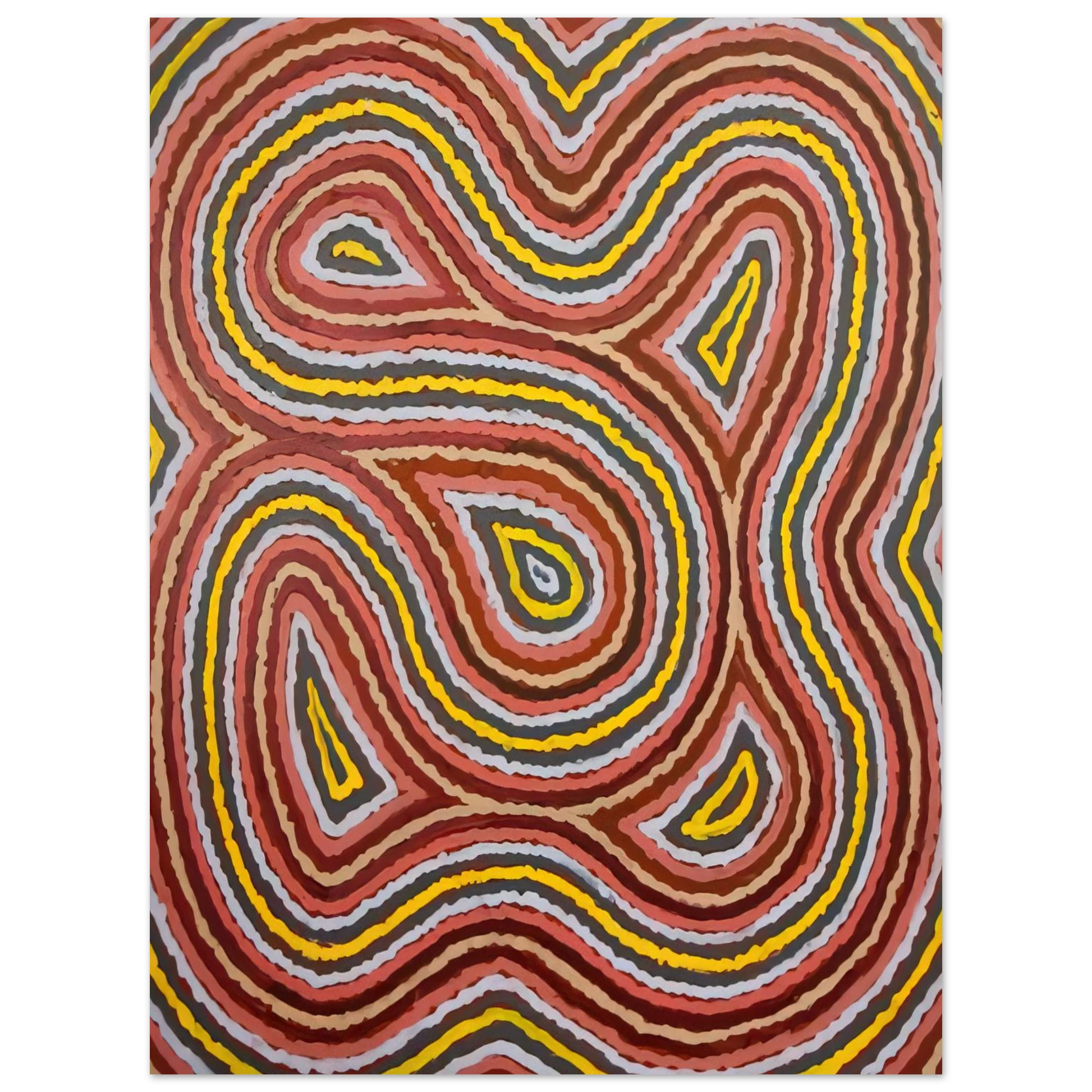Clifford Possum Tjapaltjarri - Worm Dreaming - 1998 Fine Art Poster - Default Title