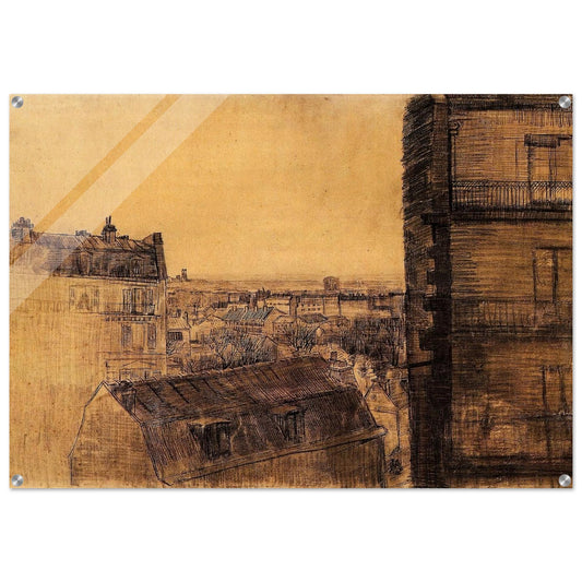View from the Apartment in the Rue Lepic - Vincent van Gogh Acrylic Print - 70x100 cm / 28x40″ inches