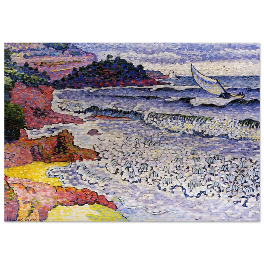 The Choppy Sea - Henri-Edmond Cross Brushed Aluminum Print - 70x100 cm / 28x40 inches | Henri-Edmond Cross Aluminum Print | Henri-Edmond Cross Prints