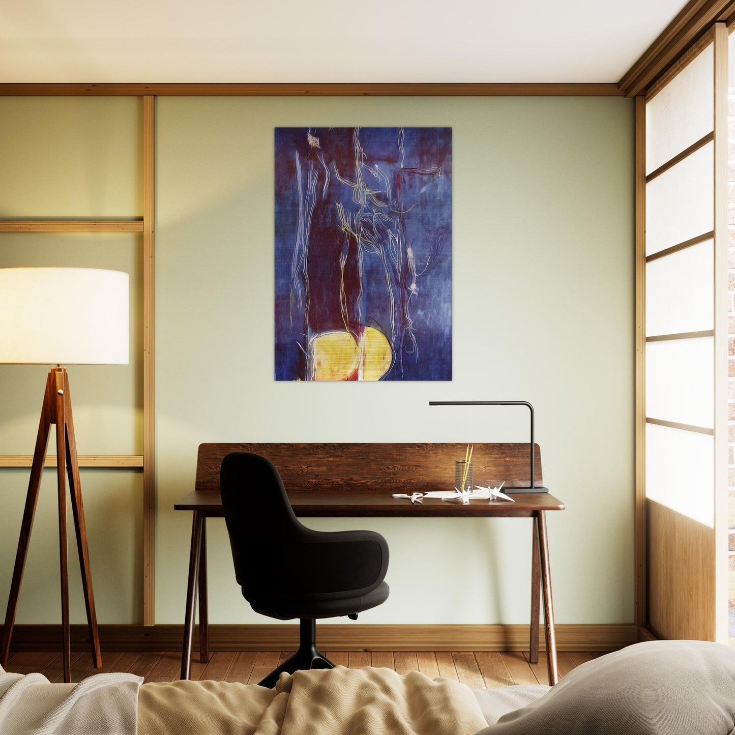 All About Blue - 1994 - Helen Frankenthaler Brushed Aluminum Print - 70x100 cm / 28x40 inches | Helen Frankenthaler Aluminum Print | Helen Frankenthaler Prints