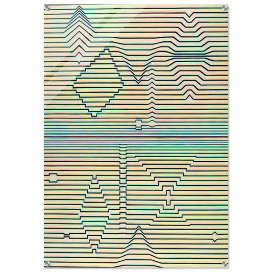 Birth - Victor Vasarely Acrylic Print - 70x100 cm / 28x40″ inches | Victor Vasarely Wall Art | Victor Vasarely Prints