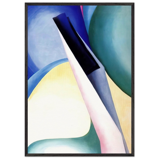 Black Spot No 2 - Georgia OKeeffe 70x100 cm / 28x40 inches Framed Art Print – Black Wooden Frame