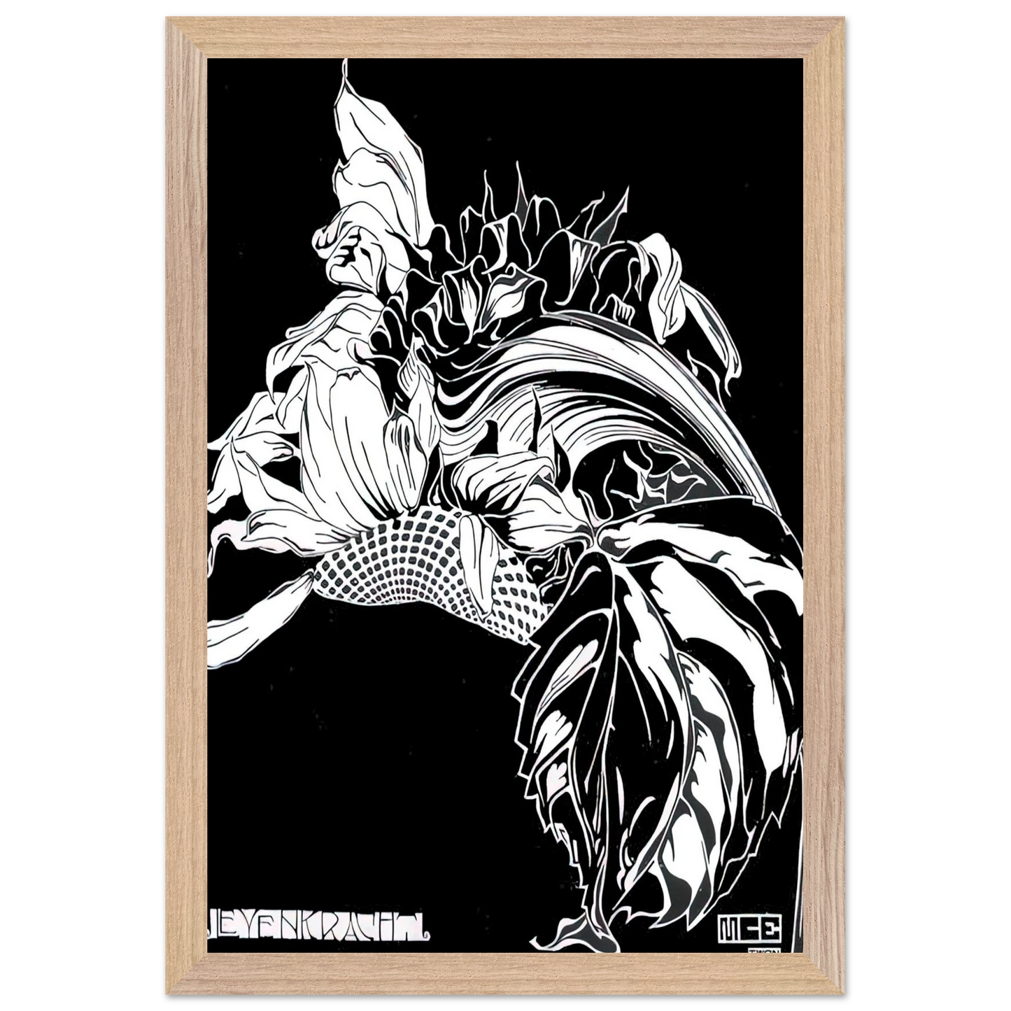 MC Escher - LIFE FORCE Wall Art - 60x80 cm / 24x32 inches - Fine Art Poster - -