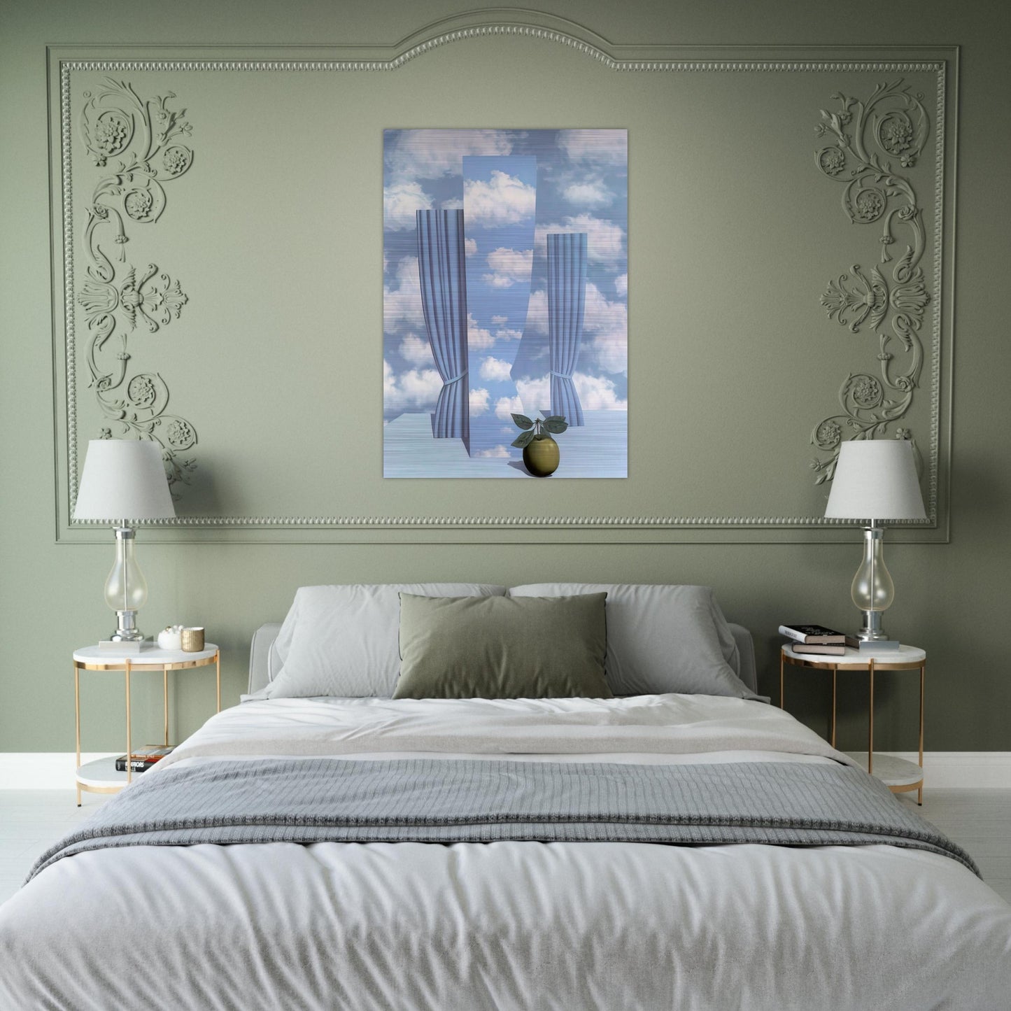 BEAUTIFUL WORLD 1962 - Rene Magritte Brushed Aluminum Print - 70x100 cm / 28x40 inches | Rene Magritte Aluminum Print | Rene Magritte Prints