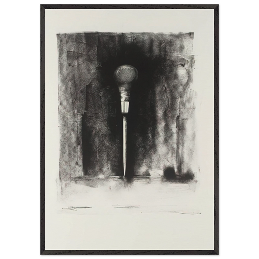 UNTITLED FROM TEN WINTER TOOLS 1973 3 - Jim Dine Framed Art Print – Black Wooden Frame - Default Title - -Framed Art Print