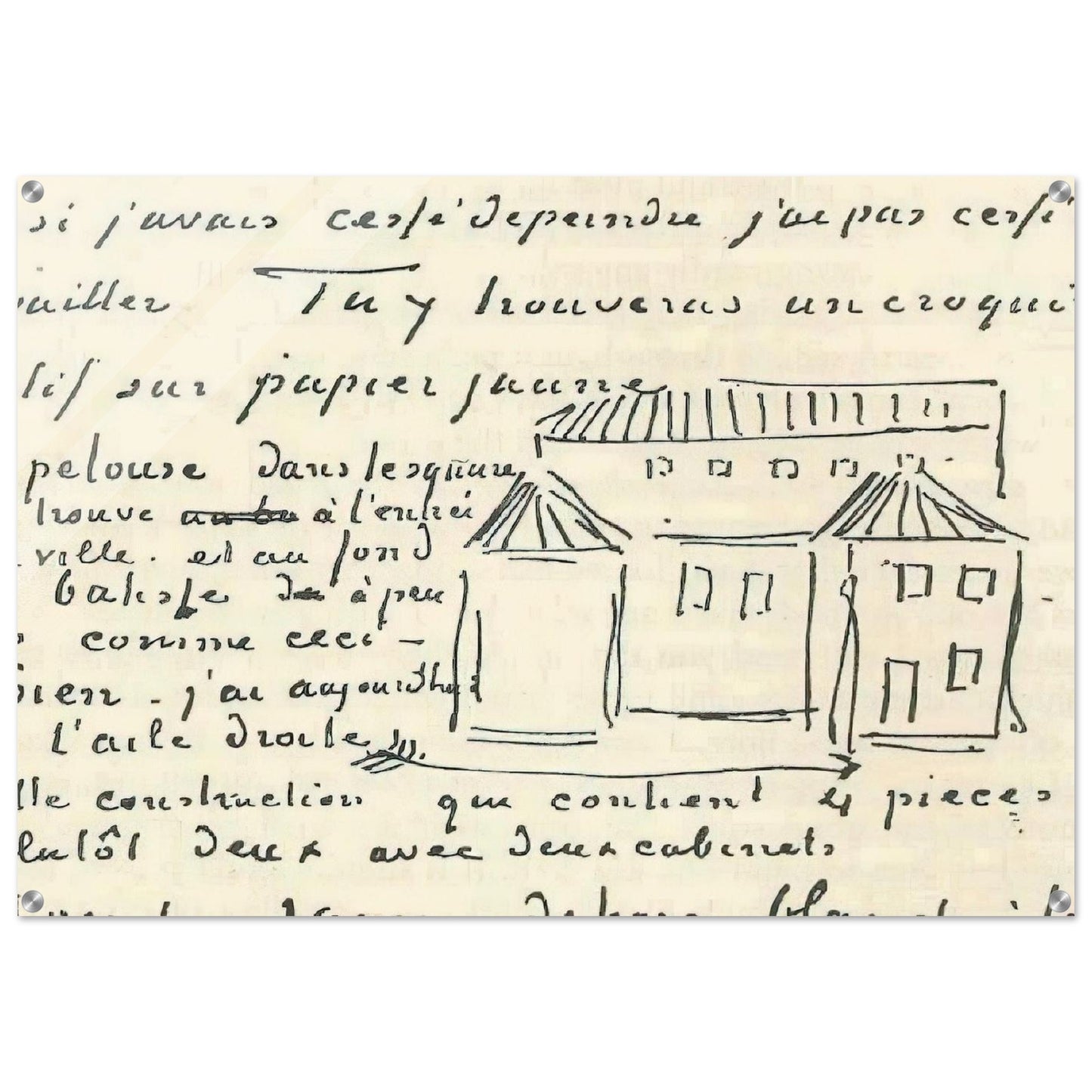 Vincent's House - Vincent van Gogh Acrylic Print - 70x100 cm / 28x40″ inches | Vincent van Gogh Wall Art | Vincent van Gogh Prints