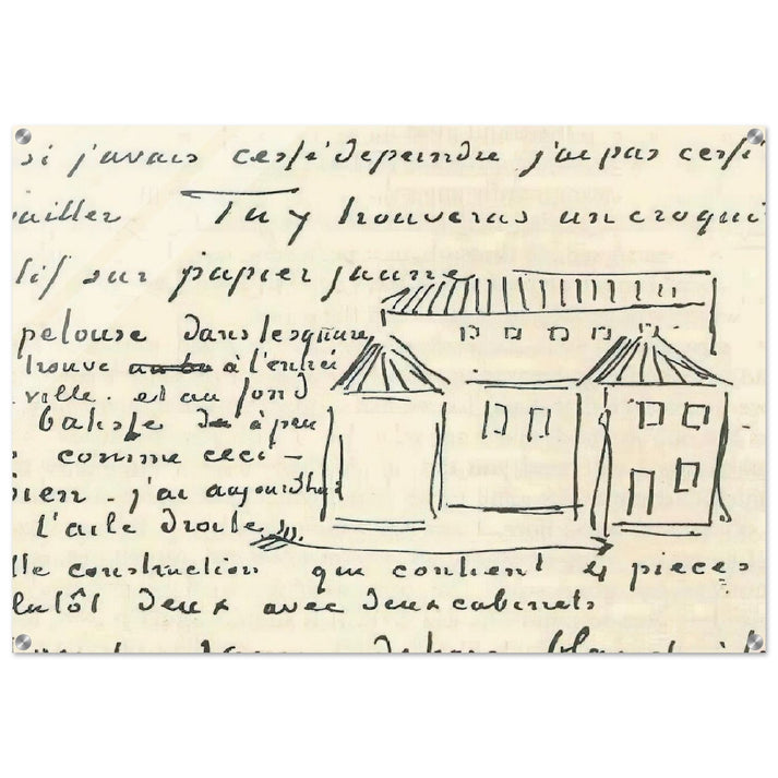 Vincent's House - Vincent van Gogh Acrylic Print - 70x100 cm / 28x40″ inches | Vincent van Gogh Wall Art | Vincent van Gogh Prints