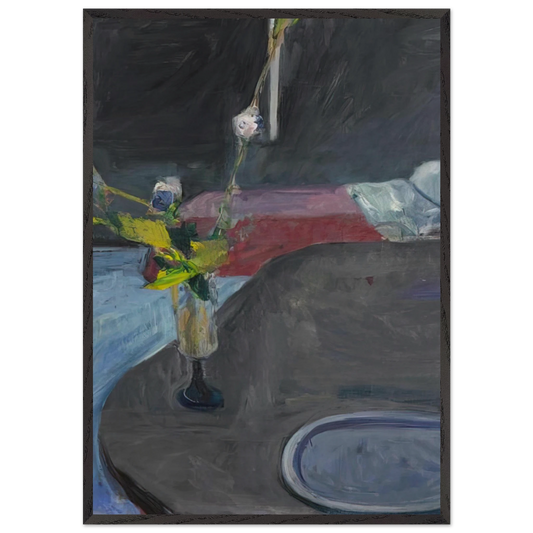 Interior with Flowers - Richard Diebenkorn Framed Art Print – Black Wooden Frame - Default Title - -Framed Art Print