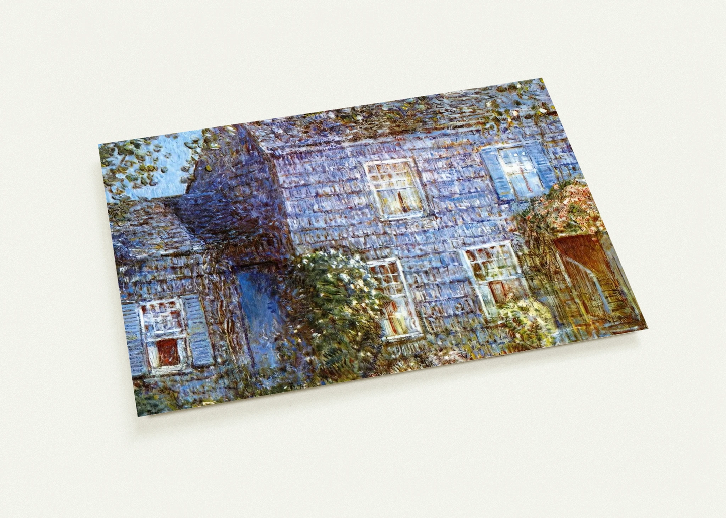 Hutchison House, Easthampton By Childe Hassam Pack of 10 Post Cards | Childe Hassam Post Cards | A6 (10.5 x 14.8 cm) - 4.1 x 5.8 inches