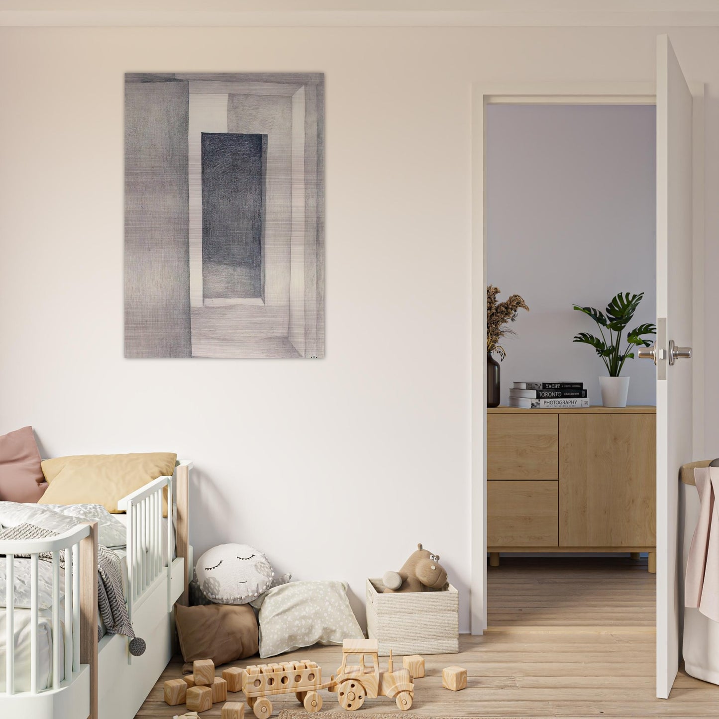 Patio Door - Georgia O'Keeffe Brushed Aluminum Print - 70x100 cm / 28x40 inches | Georgia O'Keeffe Aluminum Print | Georgia O'Keeffe Prints