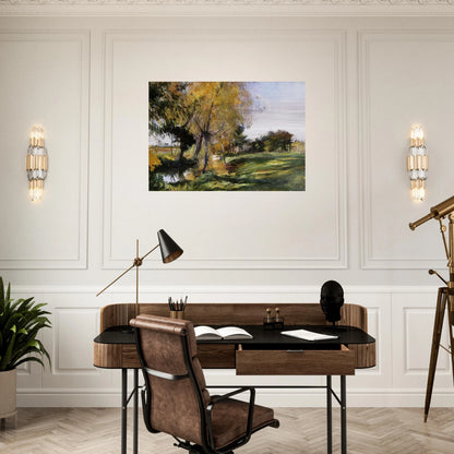 Landscape at Broadway - John Singer Sargent Brushed Aluminum Print - 70x100 cm / 28x40 inches | John Singer Sargent Aluminum Print | John Singer Sargent Prints
