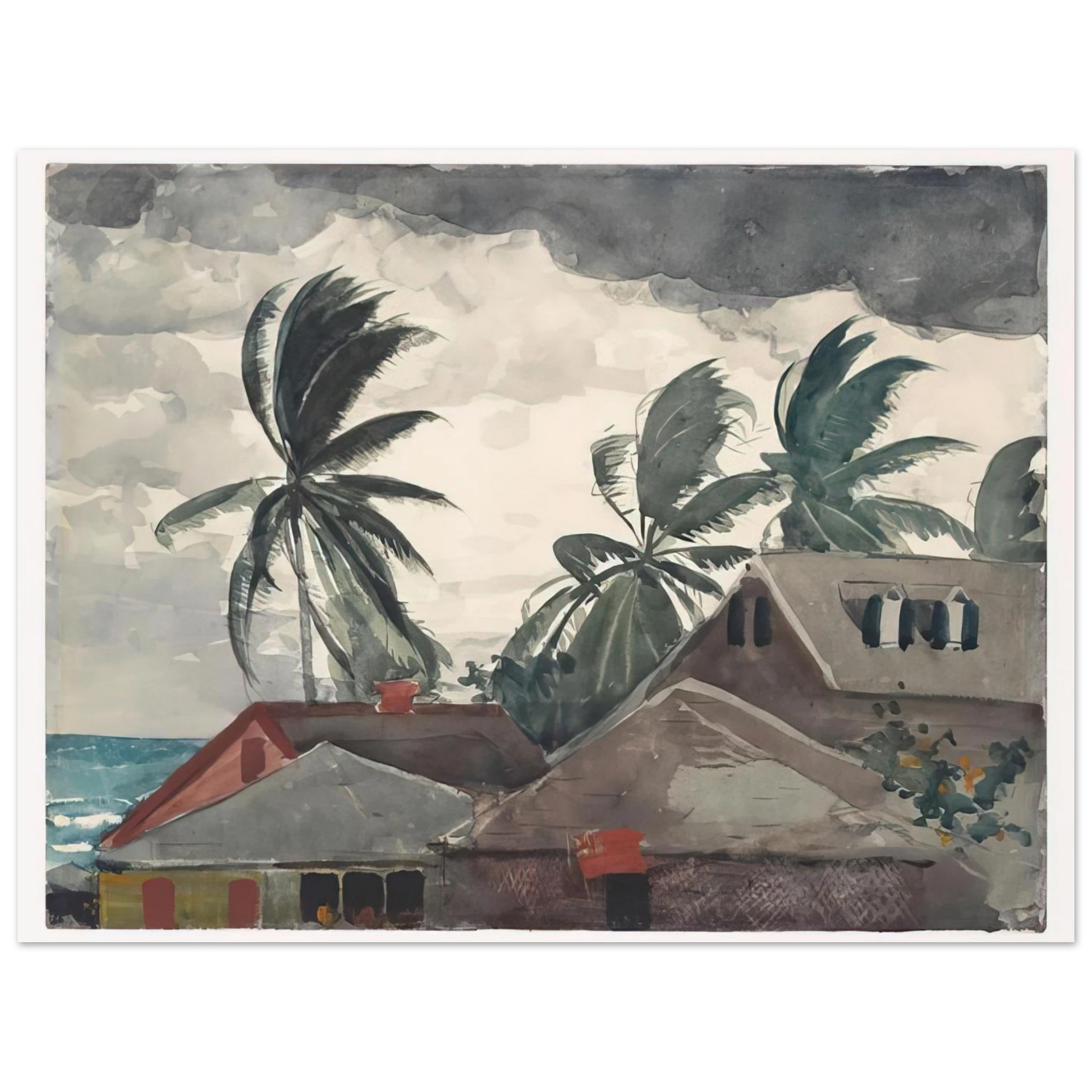 Winslow Homer - HURRICANE BAHAMAS 1898 Fine Art Poster - Default Title