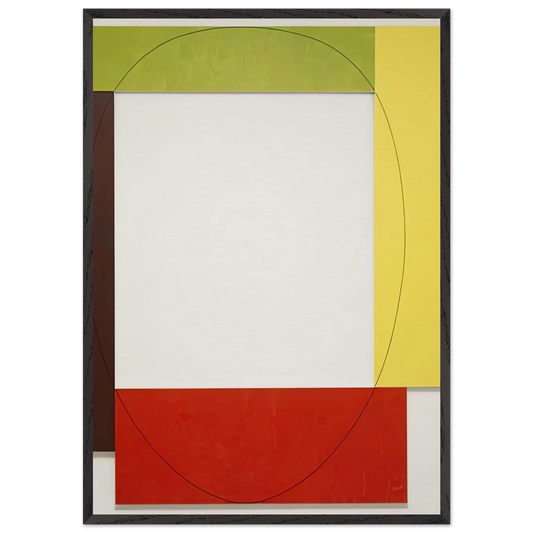 FOUR COLOR FRAME PAINTING 5 PARASOL UNIT 1984 - Robert Mangold Framed Art Print – Black Wooden Frame - Default Title - -Framed Art Print