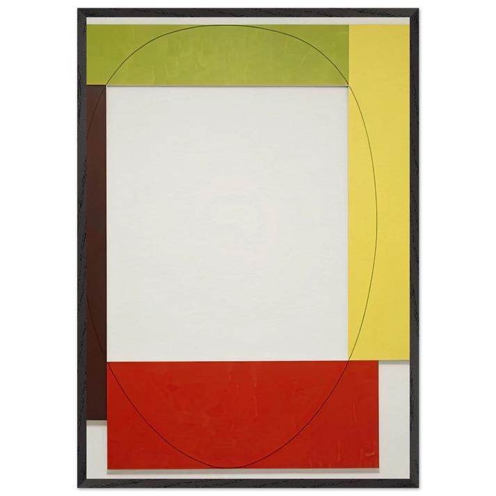 FOUR COLOR FRAME PAINTING 5 PARASOL UNIT 1984 - Robert Mangold 70x100 cm / 28x40 inches Framed Art Print – Black Wooden Frame