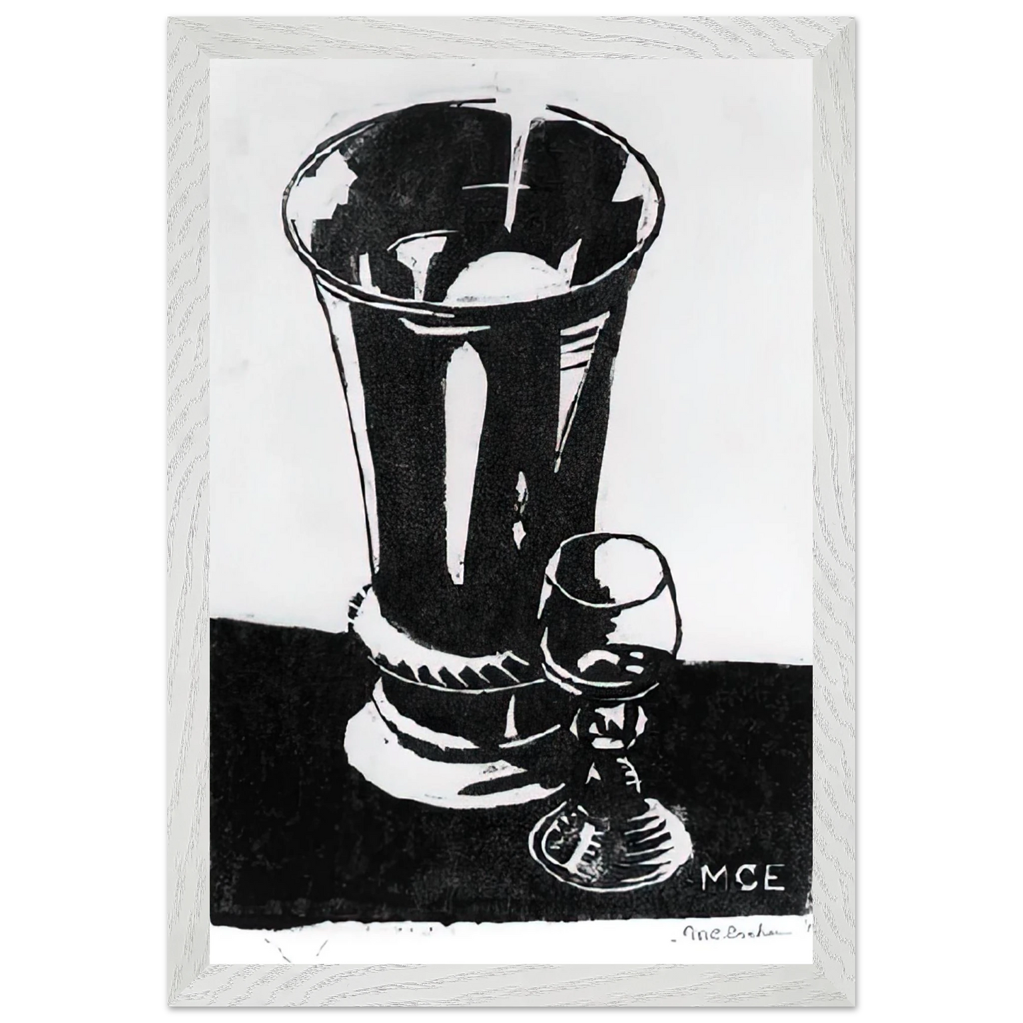 MC Escher - STILL LIFE 1917 Wall Art - 30x40 cm / 12x16 inches - Fine Art Poster - -