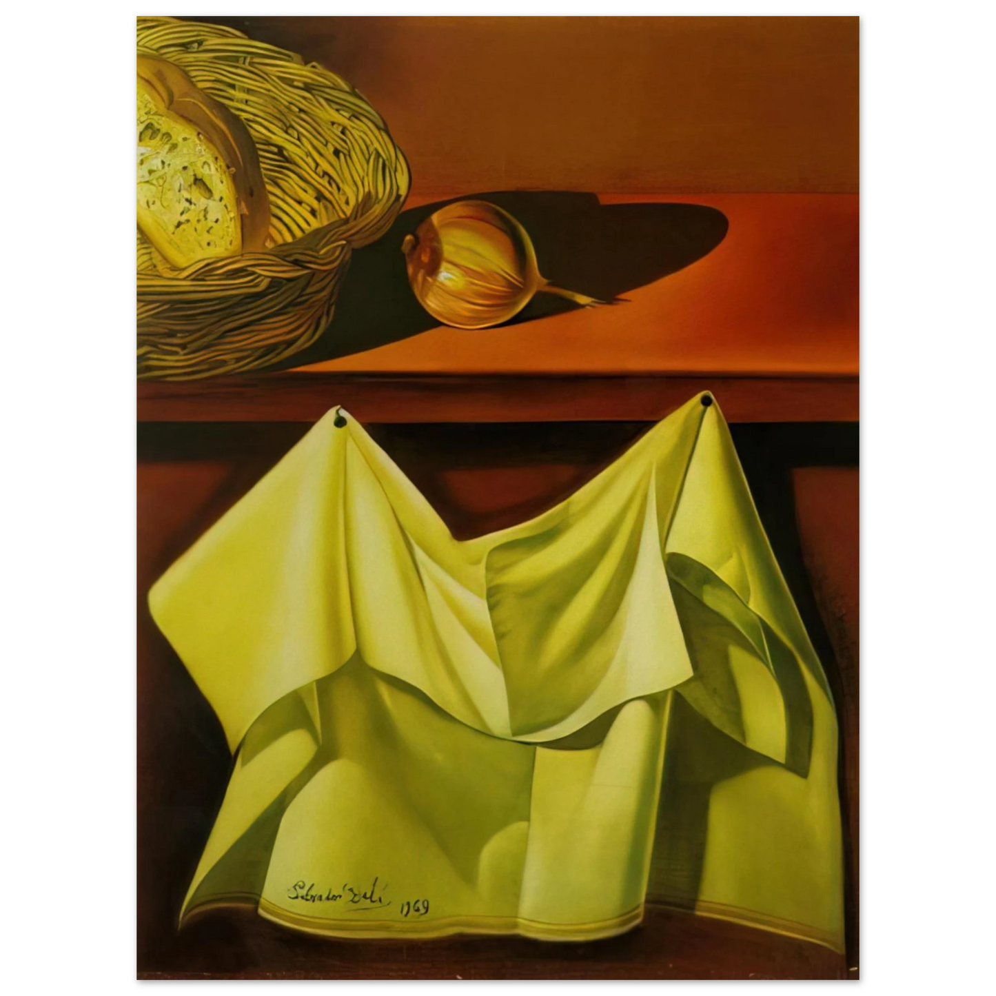 Salvador Dali - UNTITLED STILL LIFE WITH WHITE CLOTH Fine Art Poster - Default Title