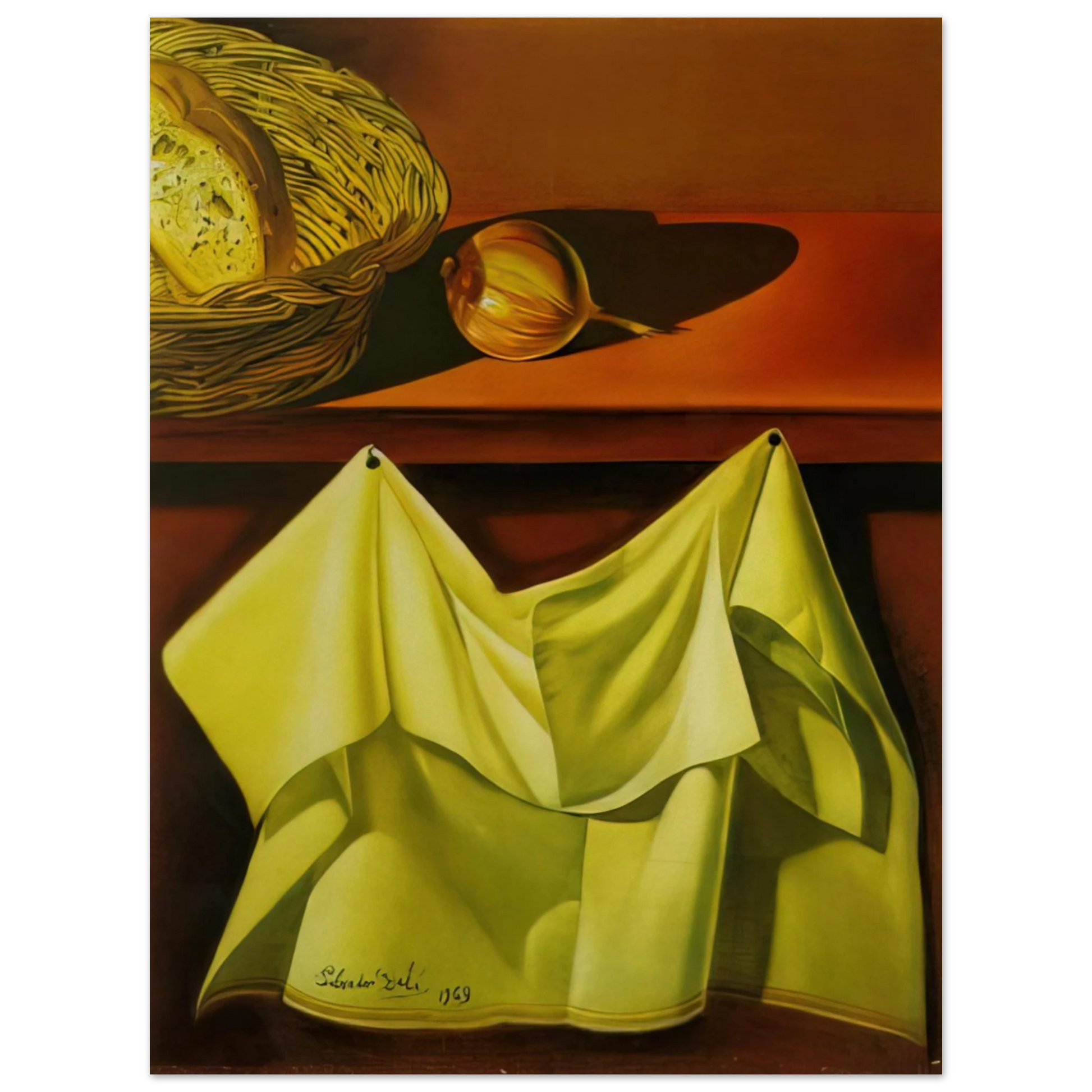 Salvador Dali - UNTITLED STILL LIFE WITH WHITE CLOTH Fine Art Poster - Default Title