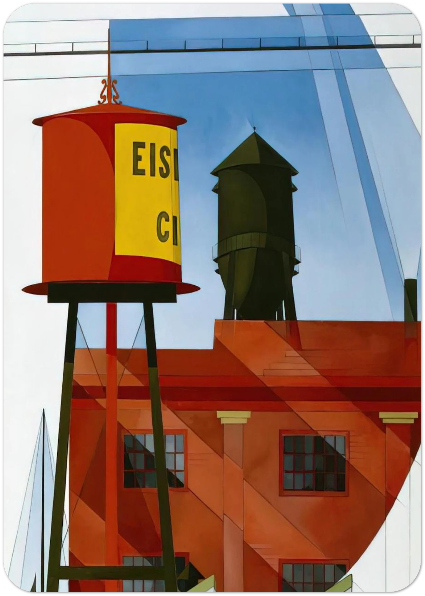 Buildings Abstraction, Lancaster - 1931 By Charles Demuth Pack of 10 Post Cards | Charles Demuth Post Cards | A6 (10.5 x 14.8 cm) - 4.1 x 5.8 inches