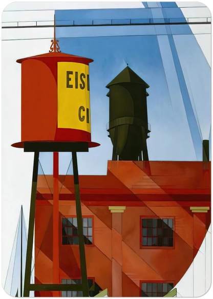 Buildings Abstraction, Lancaster - 1931 By Charles Demuth Pack of 10 Post Cards | Charles Demuth Post Cards | A6 (10.5 x 14.8 cm) - 4.1 x 5.8 inches