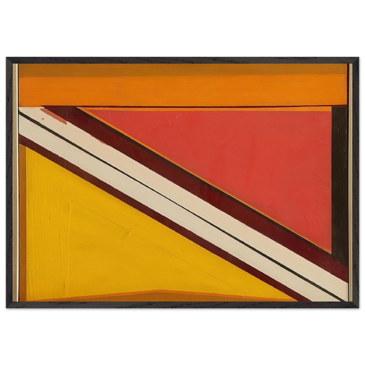 Diagonal 4 - 1963 - Larry Zox Framed Art Print – Black Wooden Frame - Default Title - -Framed Art Print