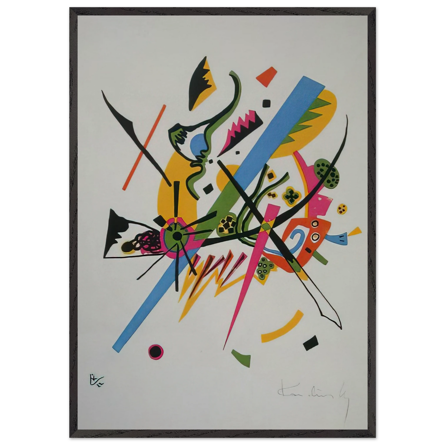 SMALL WORLDS 1922 - Wassily Kandinsky Framed Art Print – Black Wooden Frame - Default Title - -Framed Art Print