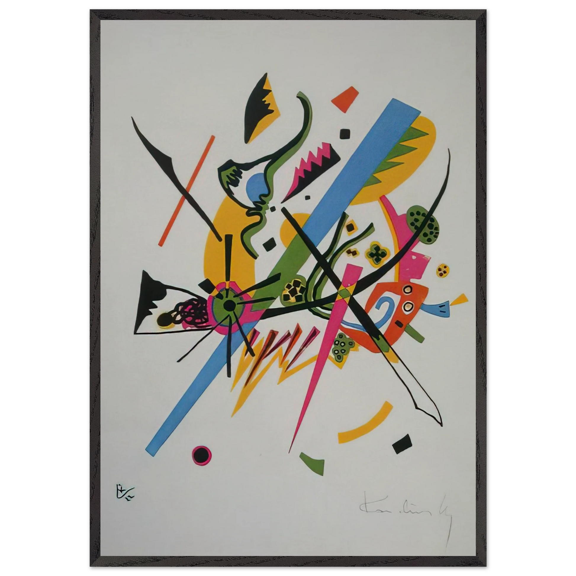 SMALL WORLDS 1922 - Wassily Kandinsky Framed Art Print – Black Wooden Frame - Default Title - -Framed Art Print