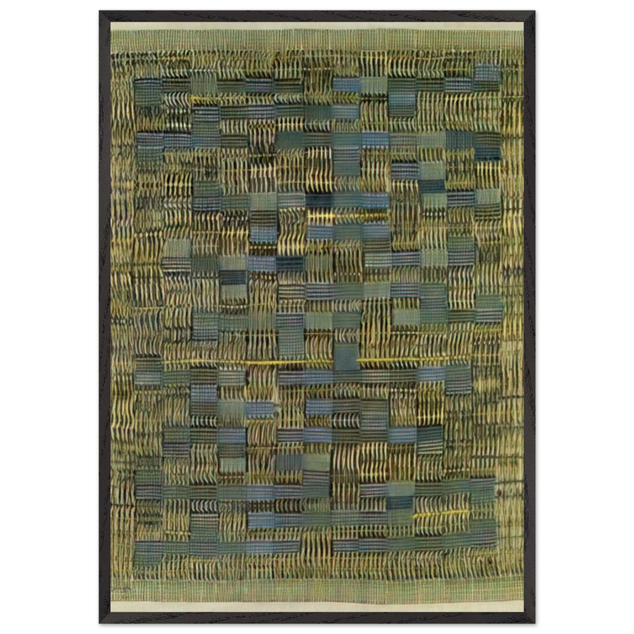 TIKAL 1958 - Anni Albers 70x100 cm / 28x40 inches Framed Art Print – Black Wooden Frame
